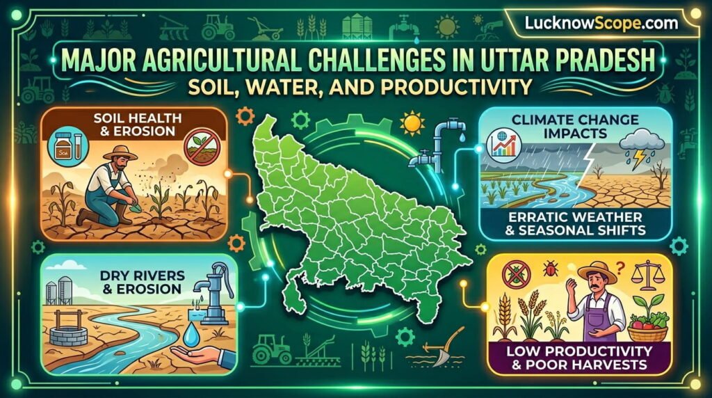 Major Agricultural Challenges in Uttar Pradesh Soil, Water, and Productivity
